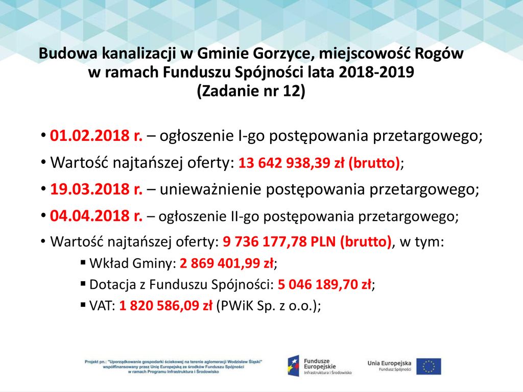 W Ramach Programu Infrastruktura I Rodowisko Ppt Pobierz